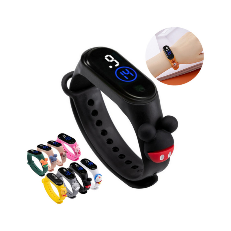 ساعت مچی دیجیتال بچه گانه عروسکی بند سیلیکونی - Image 2