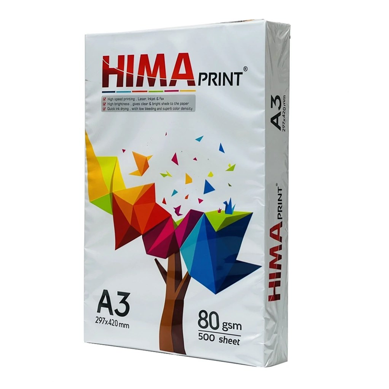کاغذ A3 بسته 500 عددی 80 گرم HIMA
