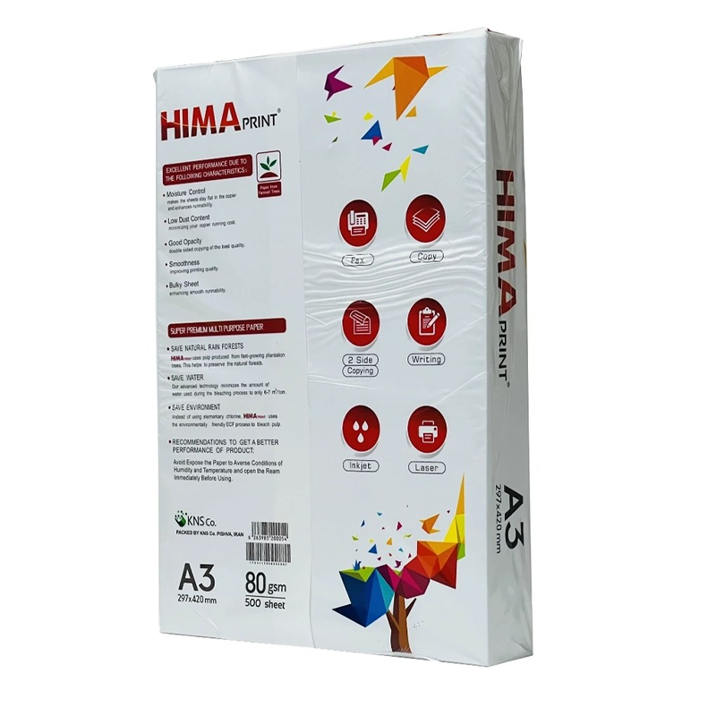 کاغذ A3 بسته 500 عددی 80 گرم HIMA
