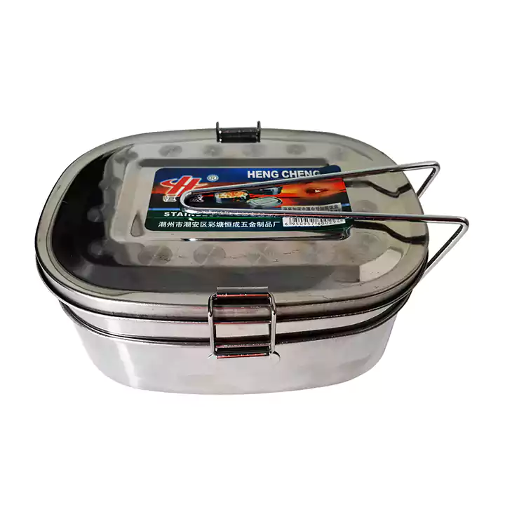 ظرف غذا تمام استیل دو طبقه HENG CHENG