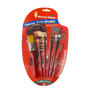 ست 6 عددی قلم مو دانش آموزی cristiano ronaldo