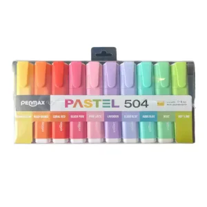 ماژیک علامت زن پاستلی 10 رنگ 504 penmax